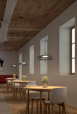 LedsC4 Lámpara de techo colgante Plat Surface LED Switch fumé Phase-Cut 00-8403-05-12