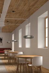 LedsC4 Lámpara de techo colgante Plat Recessed LED Switch fumé 00-8406-05-12