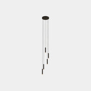 Lámpara de techo colgante LedsC4 Candle XS Chandelier LED 5 luces negro 2700K 00-8537-60-60