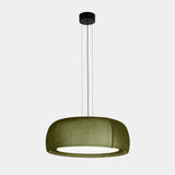 LedsC4 Lámpara de techo colgante Gong LED Phase Cut verde Ral 6003 l verde 127 00-8933-U1-J4
