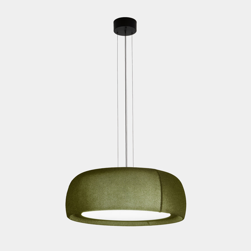 LedsC4 Lámpara de techo colgante Gong LED Phase Cut verde Ral 6003 l verde 127 00-8933-U1-J4