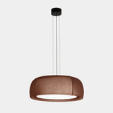 LedsC4 Lámpara de techo colgante Gong LED DALI-2 marrón Ral 8016 l rojo 00-8976-W1-L1