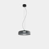 LedsC4 Lámpara de techo colgante Levels 1 luz Ø42cm LED 19 DALI-2 negro 00-A044-05-12
