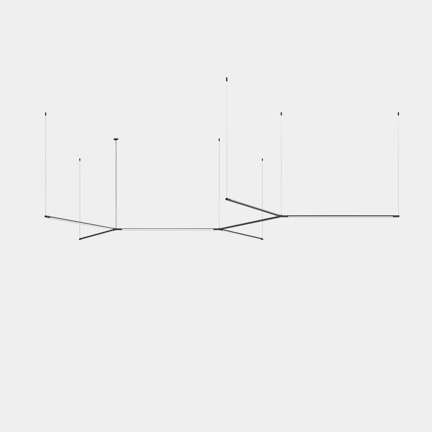 Lámpara de techo colgante LedsC4 Tubs Modular Molecular Double grande LED 90cm 00-8280-05-M1