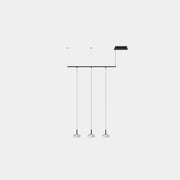 Lámpara de techo colgante LedsC4 Tubs Modular Pendant Track with 3 Ceilings LED 00-A112-05-M1