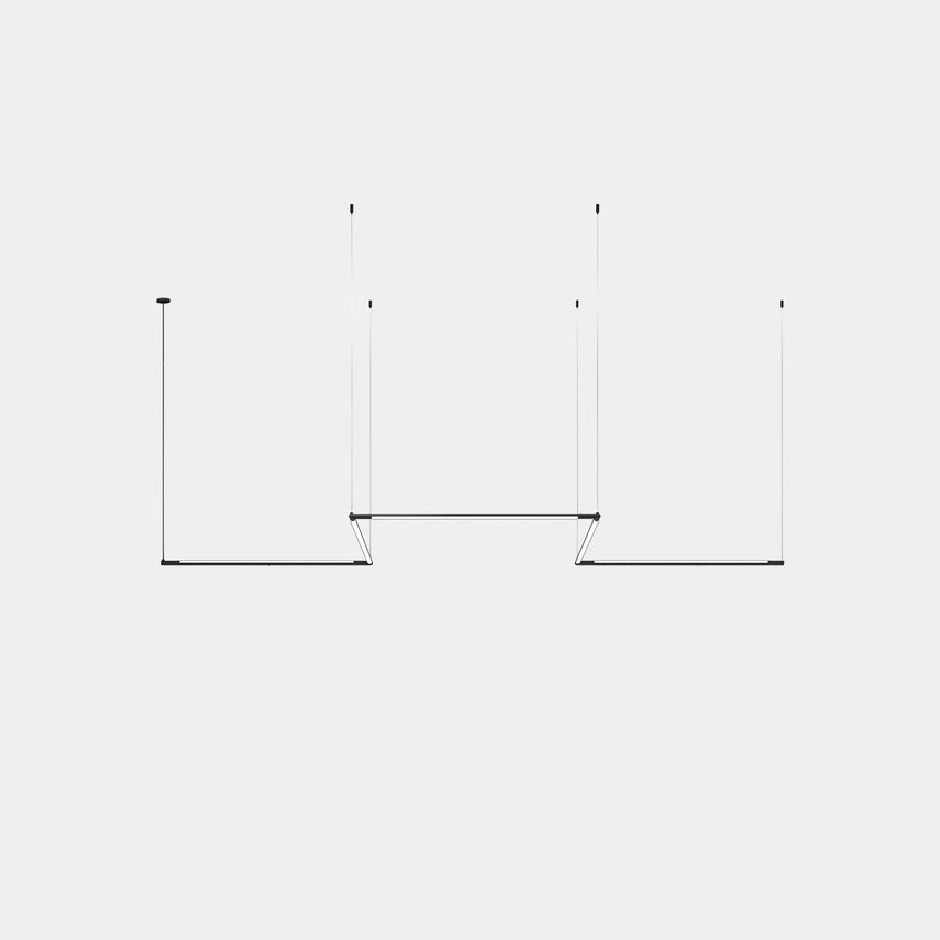Lámpara de techo colgante LedsC4 Tubs Modular Zigzag Five Tubs of 90cm 00-8285-05-M1