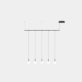 Lámpara de techo colgante LedsC4 Tubs Modular Pendant Track with 5 Spheres LED 00-A116-05-M1