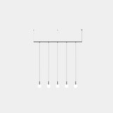 Lámpara de techo colgante LedsC4 Tubs Modular Pendant Track with 5 Spheres LED 00-A116-05-M1