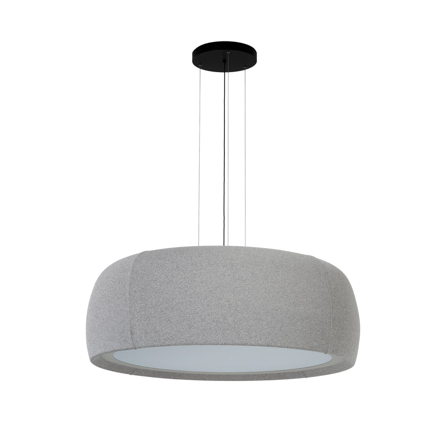 Lámpara de techo colgante LedsC4 Gong Opal grande LED acero metacrilato Ø100cm 00-A344-W1-L1