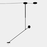 Lámpara de techo colgante LedsC4 Invisible Single Adjustable grande LED acero 00-7383-05-05