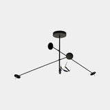 Lámpara de techo colgante LedsC4 Invisible Triplex LED acero aluminio metacrilato 00-A364-05-05