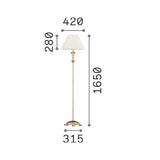 Lámpara de pie Ideal Lux Firenze tela 165cm E27 blanco — ref. 002880 (2)