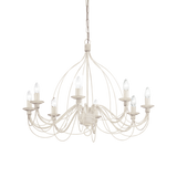 Lámpara colgante Ideal Lux Corte blanco 8 luces 320W Ø80cm 005898