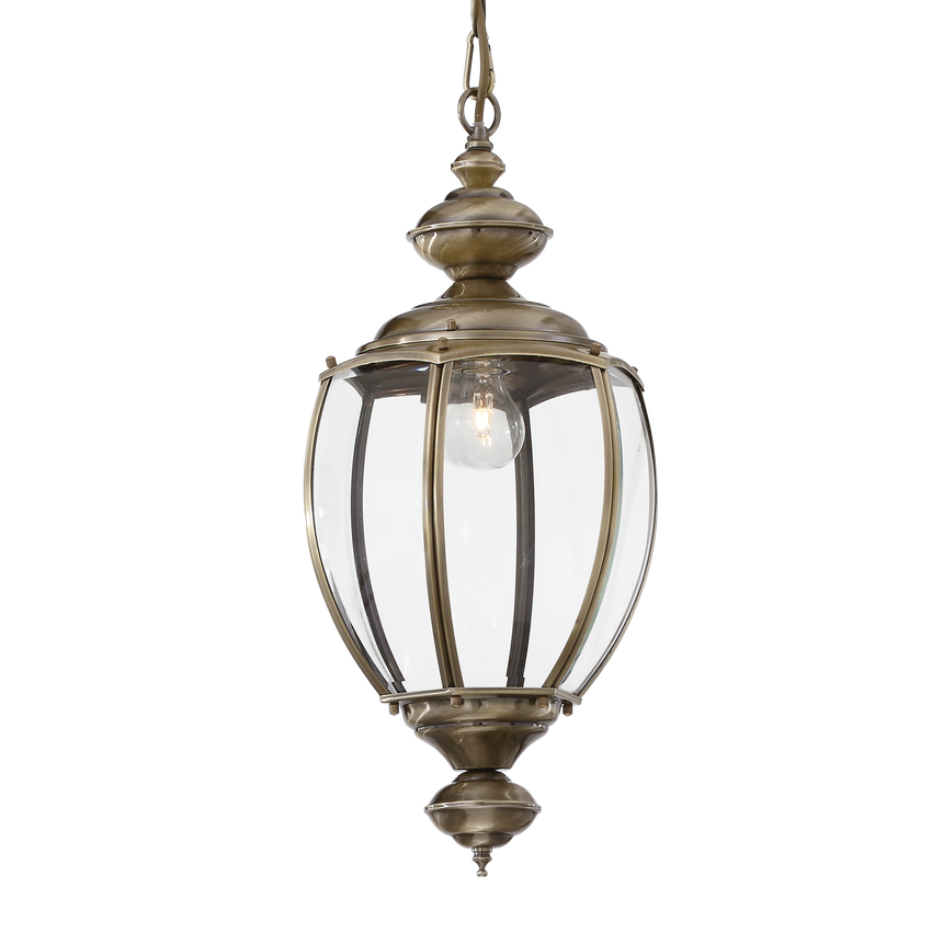Lámpara colgante Ideal Lux Norma brunido cristal 60W Ø25cm 005911
