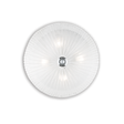 Plafón de techo Ideal Lux Shell transparente cristal 4 luces 240W Ø50cm 008615