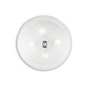 Plafón de techo Ideal Lux Shell transparente cristal 4 luces Ø50cm 008615