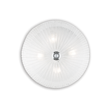 Plafón de techo Ideal Lux Shell transparente cristal 4 luces 240W Ø50cm 008615