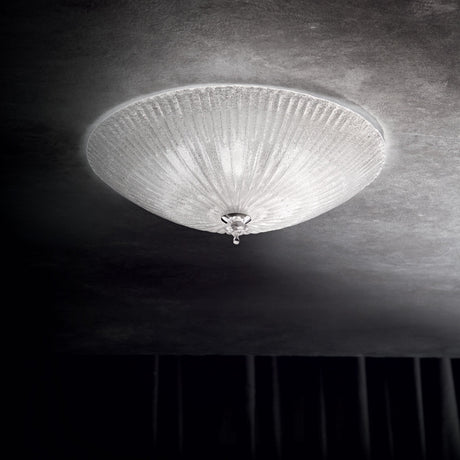 Plafón de techo Ideal Lux Shell cristal 6 luces Ø60cm E27 transparente — ref. 008622 (2)