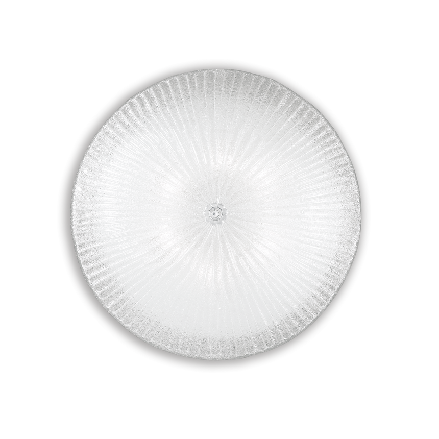 Plafón de techo Ideal Lux Shell cristal 6 luces Ø60cm E27 transparente — ref. 008622 (1)