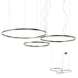 Lampara de techo colgante Redo Orbit aros 3000K 100-80-60cm