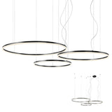 Lampara de techo colgante Redo Orbit aros 3000K 100-80-60cm