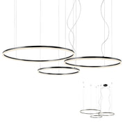 Lampara de techo colgante Redo Orbit aros 3000K 100-80-60cm
