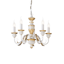 Lámpara colgante Ideal Lux Firenze blanco 5 luces Ø55cm 012865
