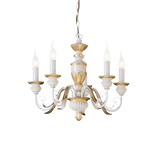 Lámpara colgante Ideal Lux Firenze blanco 5 luces 200W Ø55cm 012865