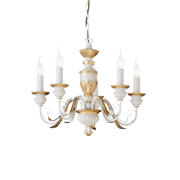 Lámpara colgante Ideal Lux Firenze blanco 5 luces Ø55cm 012865