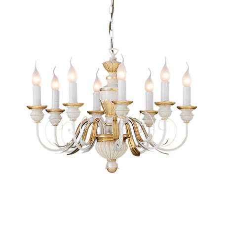 Lámpara colgante Ideal Lux Firenze blanco 8 luces 320W Ø64cm 012872