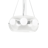 Lámpara colgante Ideal Lux Audi-10 transparente cristal 5 luces 300W Ø48,5cm 016863