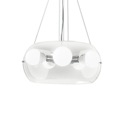 Lámpara colgante Ideal Lux Audi-10 transparente cristal 5 luces 300W Ø48,5cm 016863