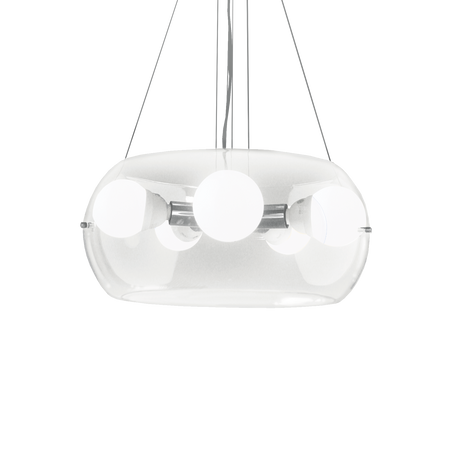 Lámpara colgante Ideal Lux Audi-10 transparente cristal 5 luces 300W Ø48,5cm 016863