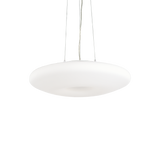 Lámpara colgante Ideal Lux Glory blanco cristal 3 luces 180W Ø50cm 019734