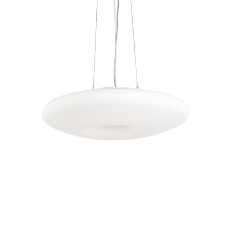 Lámpara colgante Ideal Lux Glory blanco cristal 3 luces 180W Ø50cm 019734