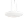Lámpara colgante Ideal Lux Glory blanco cristal 5 luces 300W Ø60cm 019741