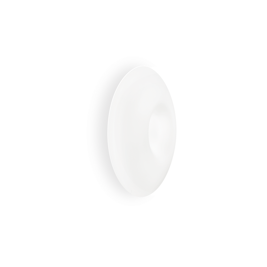 Plafón de techo Ideal Lux Glory blanco cristal 3 luces 180W Ø50cm 019758