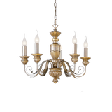 Lámpara colgante Ideal Lux Firenze dorado 5 luces 200W Ø55cm 020822
