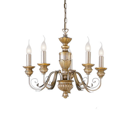 Lámpara colgante Ideal Lux Firenze dorado 5 luces 200W Ø55cm 020822