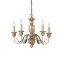 Lámpara colgante Ideal Lux Firenze 5 luces Ø55cm E14 dorado — ref. 020822 (1)