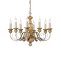 Lámpara colgante Ideal Lux Firenze 8 luces Ø64cm E14 dorado — ref. 020839 (1)