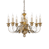 Lámpara colgante Ideal Lux Firenze 8 luces Ø64cm E14 dorado — ref. 020839 (1)