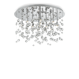 Plafón de techo Ideal Lux Neve cromo cristal 8 luces 320W Ø40,5cm 022222