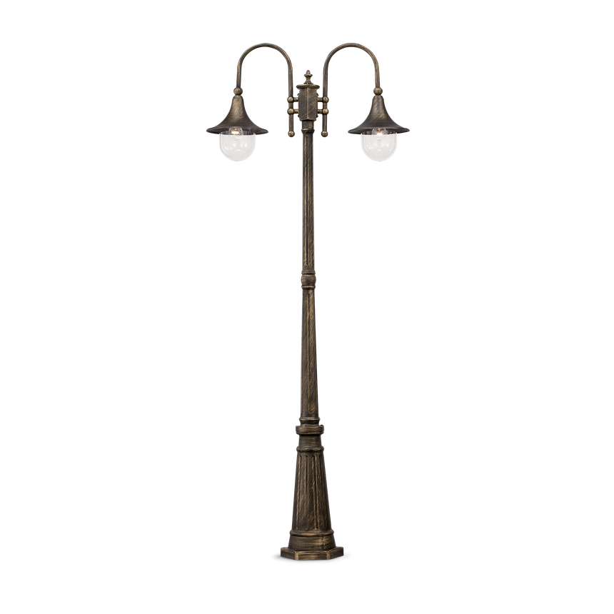 Lámpara de pie Ideal Lux Cima negro 2 luces 104W 216cm 024097