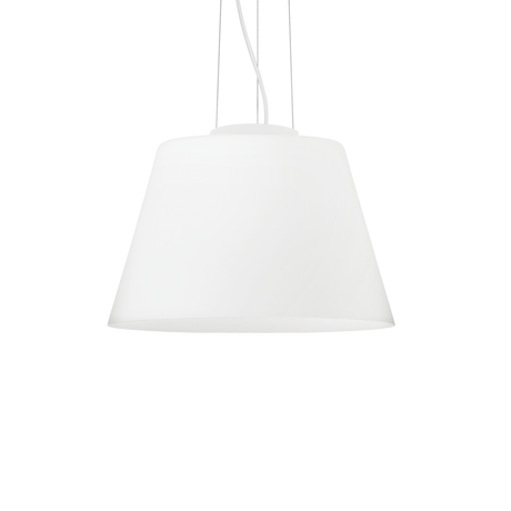 Lámpara colgante Ideal Lux Cylinder blanco cristal 60W Ø40,5cm 025438