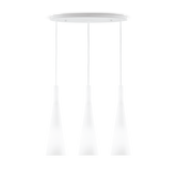 Lámpara colgante Ideal Lux Milk blanco cristal 3 luces 126W Ø62cm 030326