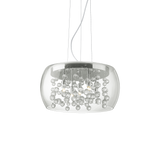 Lámpara colgante Ideal Lux Audi-80 transparente cristal 5 luces 200W Ø40cm 031743