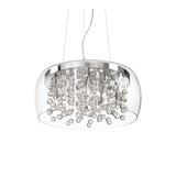 Lámpara colgante Ideal Lux Audi-80 transparente cristal 8 luces 320W Ø50cm 031750