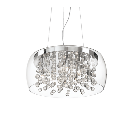 Lámpara colgante Ideal Lux Audi-80 transparente cristal 8 luces 320W Ø50cm 031750