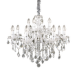 Lámpara colgante Ideal Lux Florian cromo cristal y cerámica 12 luces 480W Ø72cm 035604